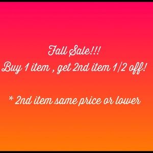 Buy one get one 1/2 off offer